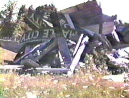 Maple City Drive-In Theatre - WRECKED MARQUEE - PHOTO FROM RG